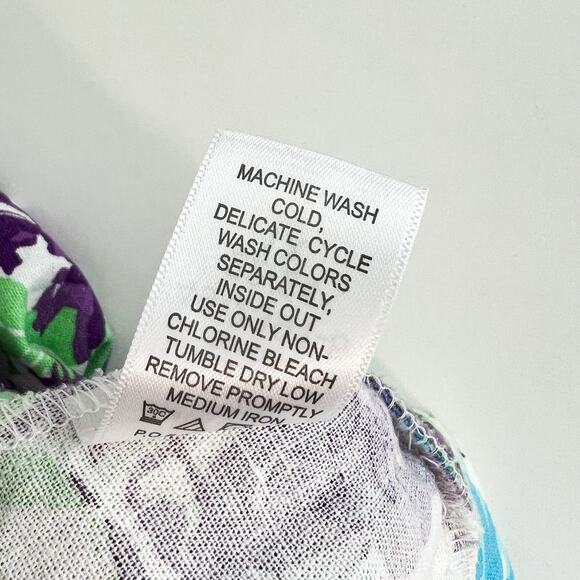 Woman Within 1X Linen Skirt Womens Plus Size Floral A-Line Artsy Summer Teacher - Picture 7 of 8